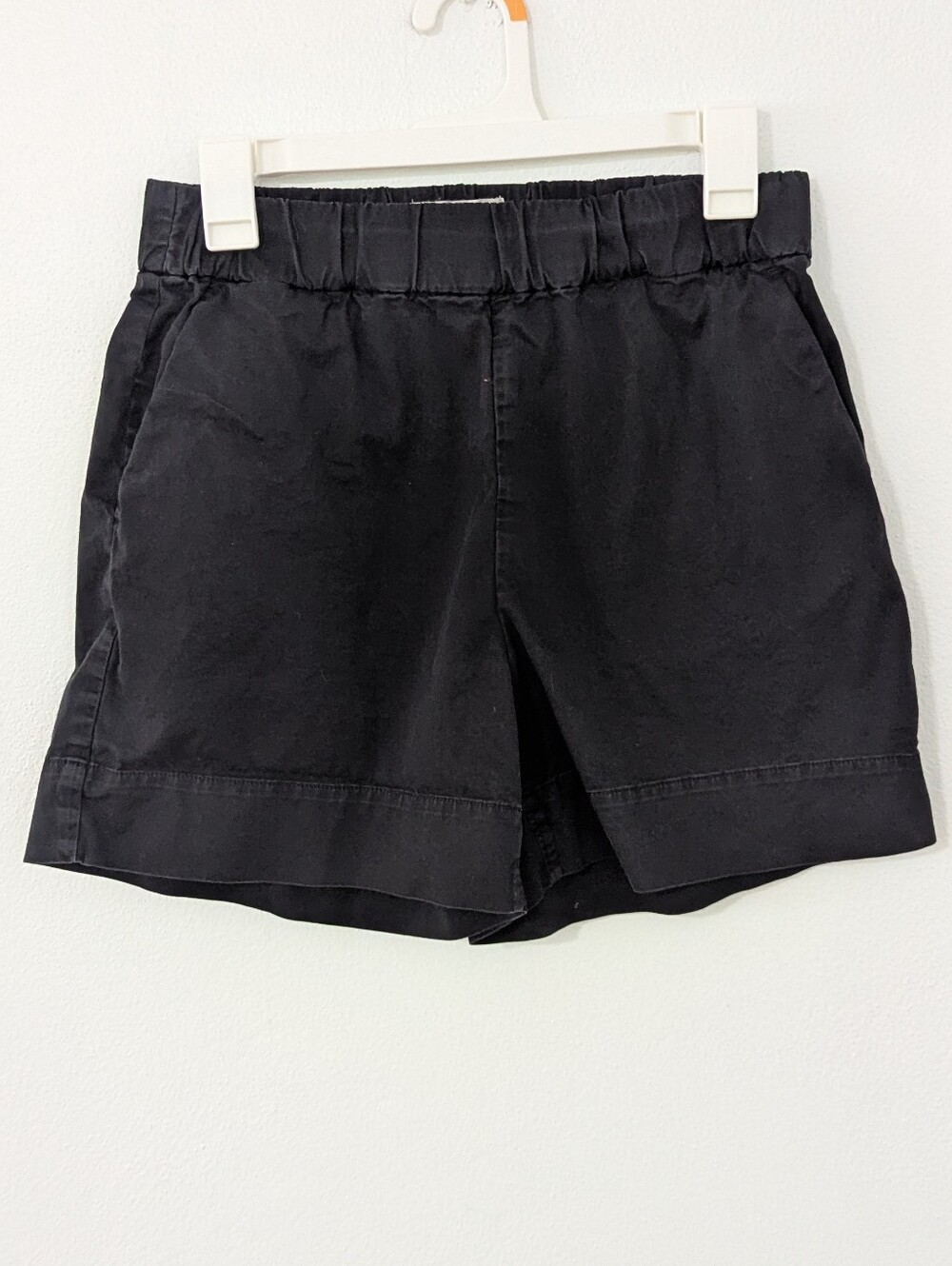 Everlane Easy Pull On Shorts High Waisted Elastic Waist Black Small S